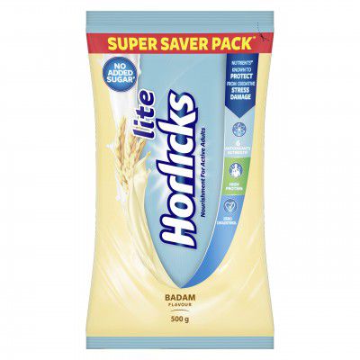 Horlicks Lite Badam Pouch Super Saver pack 500g