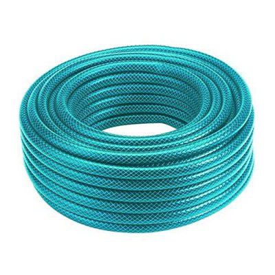 HOSEMART 5 Meter 3/4" Inch PVC Plastic Braided Reinforced Heavy Duty Garden Hose Flexible Water Pipe Durable Hose Working Pressure 6 Bars