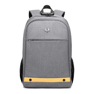 Hoteon Golden Wolf Laptop Backpack with Rain Cover, Anti-Theft Locker, fits up to 15.6 inches Laptop, USB Port, Earphone Port, Water Resistant, Business and Travel Bag for Men & Women (Light Grey)