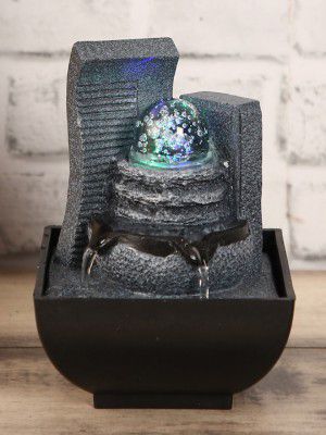 House Of Accessories Grey Textured Water Fountain