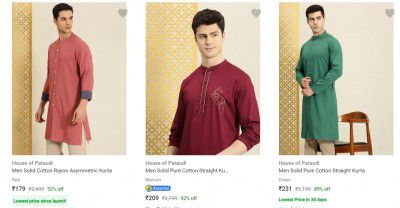 House Of Pataudi Men's Clothing up to 92% off