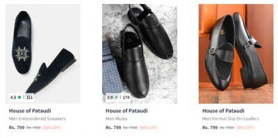 House of Pataudi Men's Shoes From ₹519