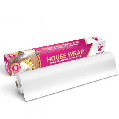 House Wrap Multipurpose Food Wrapping Paper Roll 10 Meter Net Guaranteed Food Wrapping Roll (Pack of 1)