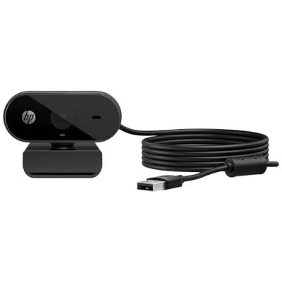 HP 320 FHD Webcam 1080 Full HD 30fps - Plug and Play Setup, Wide-Angle View, 1 Year Warranty (53X26AA)