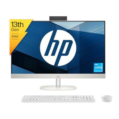 HP All-in-One 27, 13th Gen Intel Core i3-1315U, 8 GB DDR4, 512GB SSD, Wireless Keyboard and Mouse Combo, Win 11 Home, 6.42kg,27-cr0345in