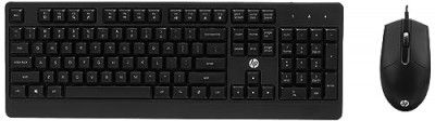 HP KM 180 Wired Keyboard and Mouse Combo / 1200 dpi / Keyboard Key Life 10 Million / Mouse Key Life 1 Million