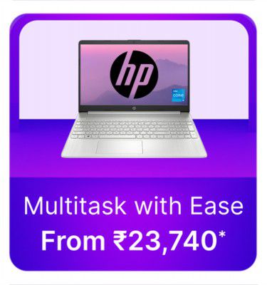 hp Laptops starting @ Rs. 23740 on Flipkart Big Billion Days Sale