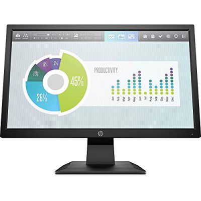 HP Moniter P204V 19.5\'/49.5 cm LCD HD+ (1600 x 900 Pixels @ 60 Hz) 1 HDMI 1.4 (with HDCP Support); 1 VGA, Black