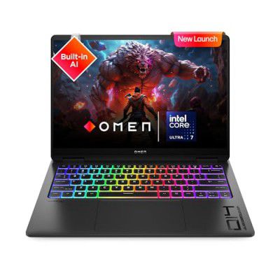 HP OMEN Transcend 14-fb0007TX, AI, Intel Core, laptop, 8GB RTX 4060 GPU, 14-inch (Black, 1.63 kg)