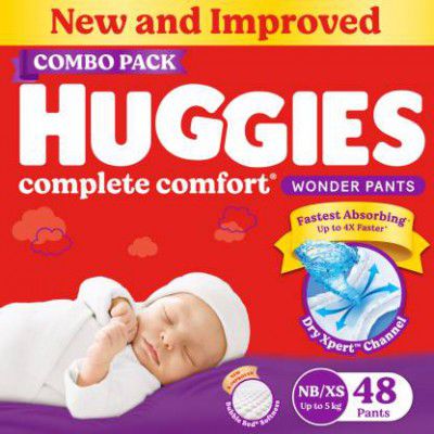 Huggies Complete Comfort Wonder Pants - New Born (48 Pieces)