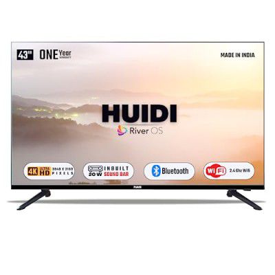 HUIDI 43" Bezelless Series 4K Ultra HD LED Smart Android TV HD4301UHD