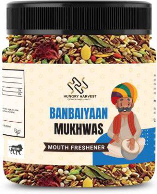 HUNGRY HARVEST Bambaiya Mukhwas Mix Saunf Mukhwas After Meal| Jar Pack Mukhwas Mouth Freshener (150 g)