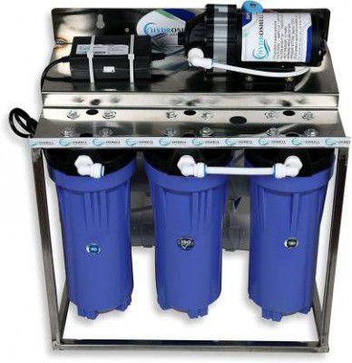 Hydroshell 25 LPH commercial RO water purifier Plant 25 Liter Per Hour Blue Stainless steel Full Automatic  TDS Adjuster 25 L RO + UF Water Purifier