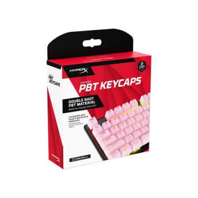 HyperX PBT Keycaps – Full Key Set, Double Shot PBT Material, Layout), Keys), Pink (519T9AA#ABA)