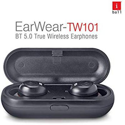 iBall EarWear TW10 in-Ear Bluetooth Wireless Headphones with Protective Charging Case