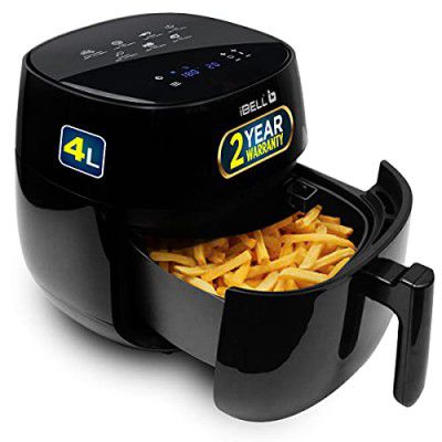 iBELL AF40BH 4 Litre 1400W Digital Air Fryer with 7 Cooking Presets, Smart Rapid Air Technology