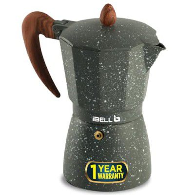 IBELL MP6450S Classic 6 Cup Moka Pot Espresso Maker/Percolator/filter  Coffee Maker, Italian Espresso - Grey