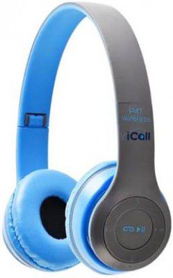 icall BestSound Latest P47 With Mic With 6 Hour Battery Backup Bluetooth Headset 