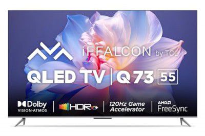 iFFALCON 139 cm (55 inches) 4K Ultra HD Smart QLED Google TV iFF55Q73 (Black)