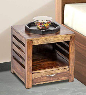 Ikiriya 100% Solid Wood End Table - Teak Finish