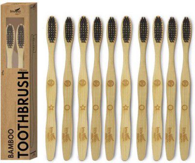 IMVELO Bamboo Toothbrush | Adult - Pack of 10