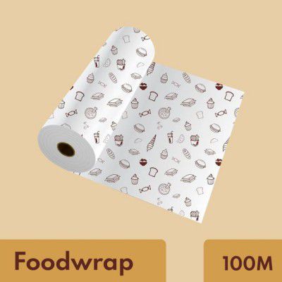 IMVELO Food Wrapping Roll | 100 Meter | Non-Sticky & Oil Proof Food Wrap Paper Foil