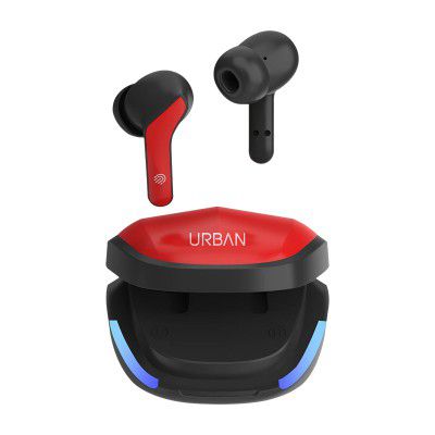 in base Urban Q Max IB -3248 TWS Earbuds (Sweat Resistant, Up to 7 Hours Playtime, Red)