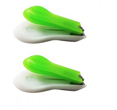 INAAYA Pack Of 2 Nail Clippers Nail Cutter Set Kit Fingernail Toe Nails Cutter For Man And Women (Green)