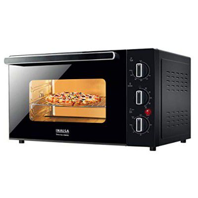 INALSA Euro Chef 45BKRC OTG (45Liters) - Oven Toaster Grill 1500W with Rotisserie & Convention | Double Glass Door