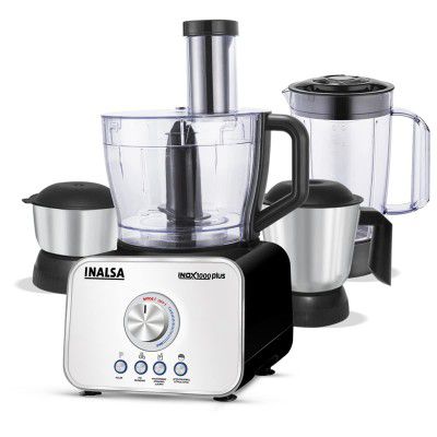 Inalsa Food Processor Professional with Mixer Grinder INOX 1000 Plus,Copper Motor 1000 Watts