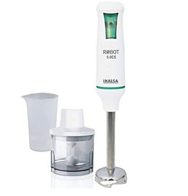 Inalsa Hand Blender Robot 5.0 CS 500-Watt with Electric Chopper and 700ml Measuring Cup