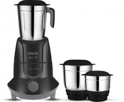 Inalsa Jazz Pro 550 Mixer Grinder (3 Jars, Black)