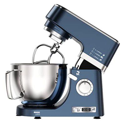 INALSA Stand Mixer Professional CuisinMix-1400W Pure Copper Motor|Digital Panel, 8 Speed Control,5L SS Bowl| Metal Gears for Extra Stability|Includes 3 Accessories