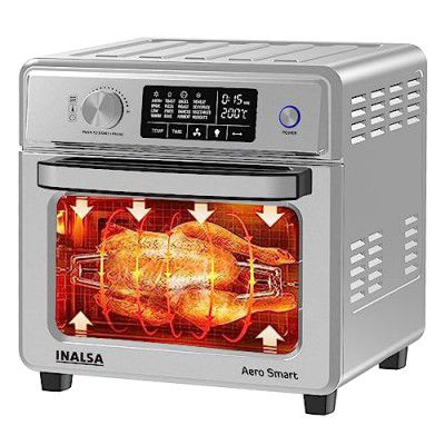 INALSA Versatile Digital Air Fryer Oven Aero Smart-23 L1700 W-16 Preset Roast Dehydrate Bake Rotisserie