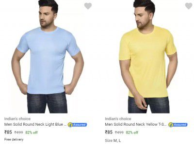 Indian S Choice Mens T-Shirts from ₹85