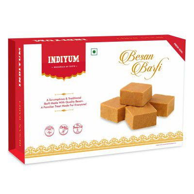 Indiyum Indian Sweet Fresh Besan Barfi 200g