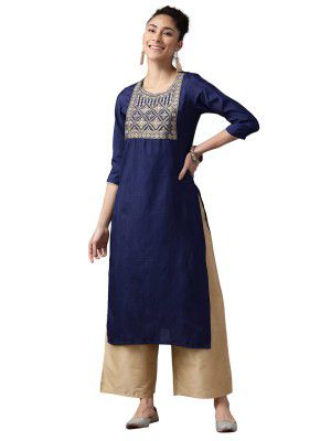 INDO ERA Women's Cotton Straight Kurta