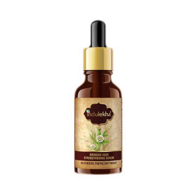 Indulekha Bringha Hair Serum, Reduces Hairfall, Strengthens Hair. Contains Bringharaj, Amla, Hibiscus, Almond Oil to nourish & strengthen hair. 100% Naturally Derived. Paraben Free, Silicone Free. Non