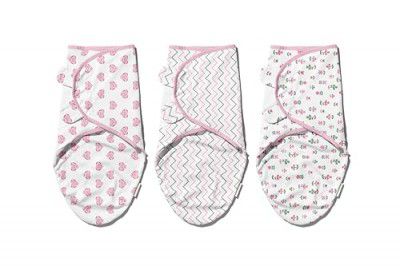 Infancy Dreams Baby Velcro Swaddle Wraps for New Born, 100% Cotton Baby Wrapper (Pink Edition) (0-3 Months)