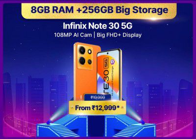 Infinix Note 30 5G @ ₹19,999/- on Flipkart's Big Billion Days Sale