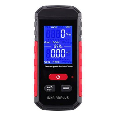 INKBIRDPLUS EMF Meter Hand-held Digital Electromagnetic Detector 3 in 1 Rechargeable Geiger Counter EMF Meter for Home Office Outdoor and Paranormal Equipment of Ghost Hunting