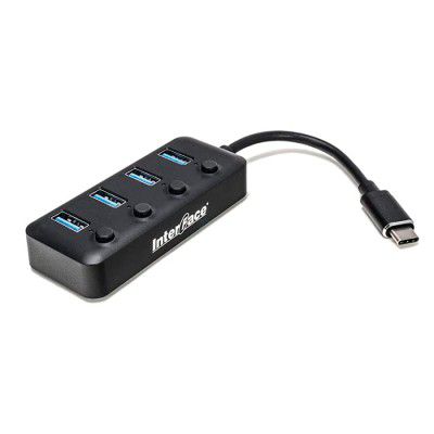 Interface® Type-C to 4 x USB 3.0 Hub with Switch (IFCPL202)