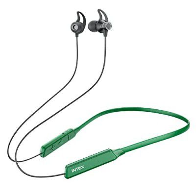 Intex Musique Trend Bluetooth in Ear Wireless Neckband (Amber Green)