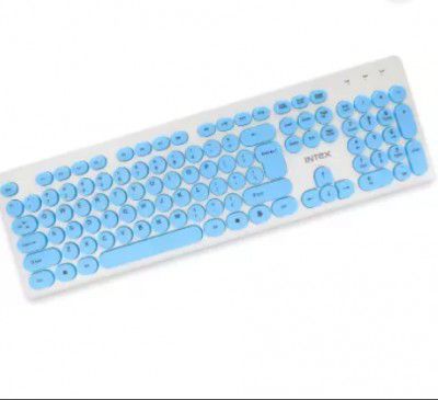 Intex Wired Keyboard Classy (IT-KB335) Wired USB Multi-device Keyboard  (White & Blue)