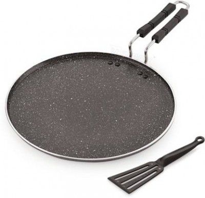 iVBOX Rio-Spatter Induction Base 300mm Non-Stick Multi-Purpose Aluminium Tawa 30 cm diameter  (Aluminium, Non-stick, Induction Bottom)