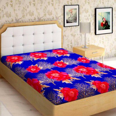 IWS 144 TC Microfiber Single Floral Flat Bedsheet (Pack of 1, Multicolor)