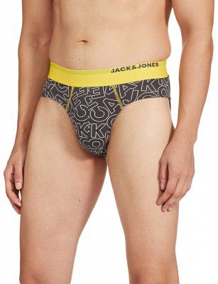 Jack & Jones Men's Cotton Blend Classic Regular Printed Briefs (Pack of 1)