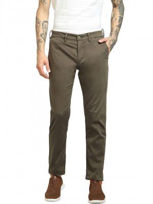 Jack & Jones Solid Cotton Regular Fit Mens Casual Trousers