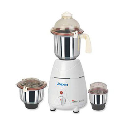 Jaipan 850 Watt Family Mate Mixer Grinder (White) 3 Jars, Small (JPMG0113)