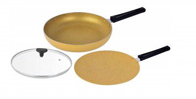 Jaipan Non Stick 2pcs Gift Set - Golden, Small (JPNS0042)